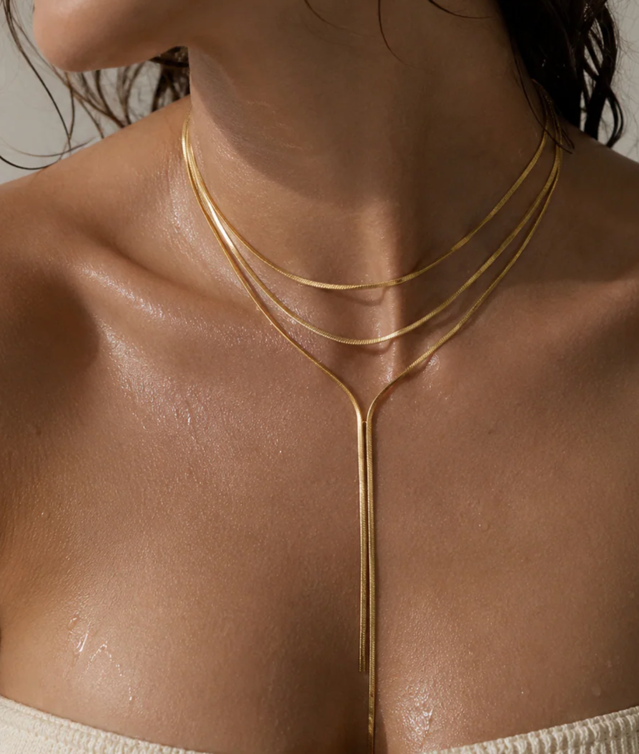 Elarina Layered Lariat Necklace