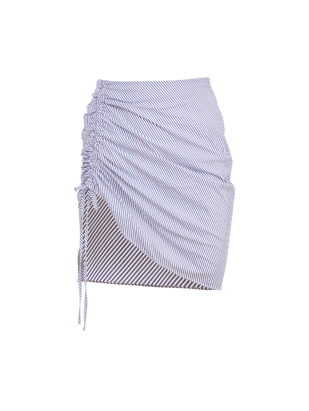 Poplin Draped Ruched Skirt