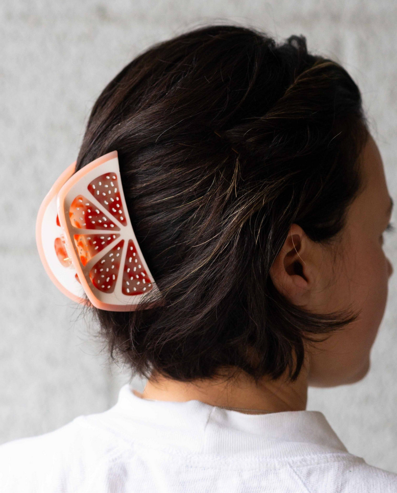 Large Grapefruit Slice Hair Claw Clip