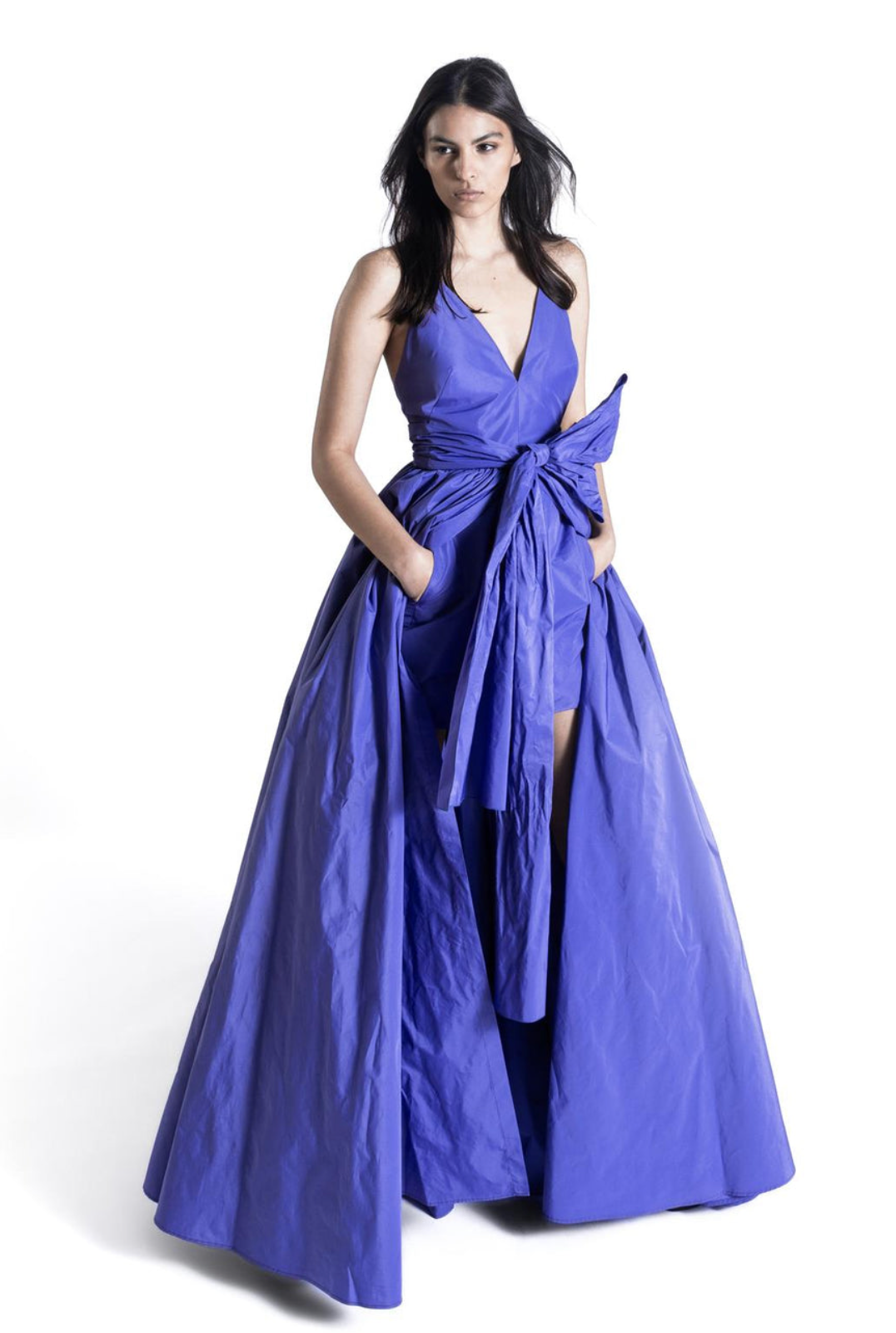 Triangle Top Gown with Sash