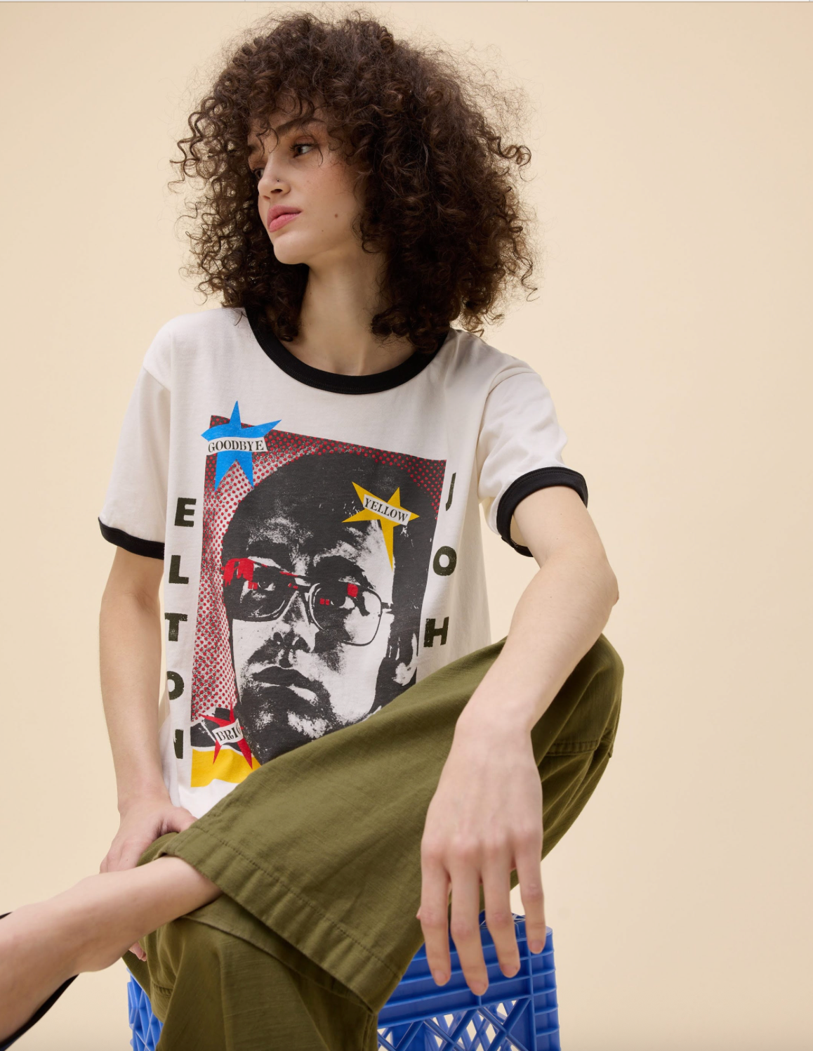 Elton John 1973 Pop Art Oversized Ringer