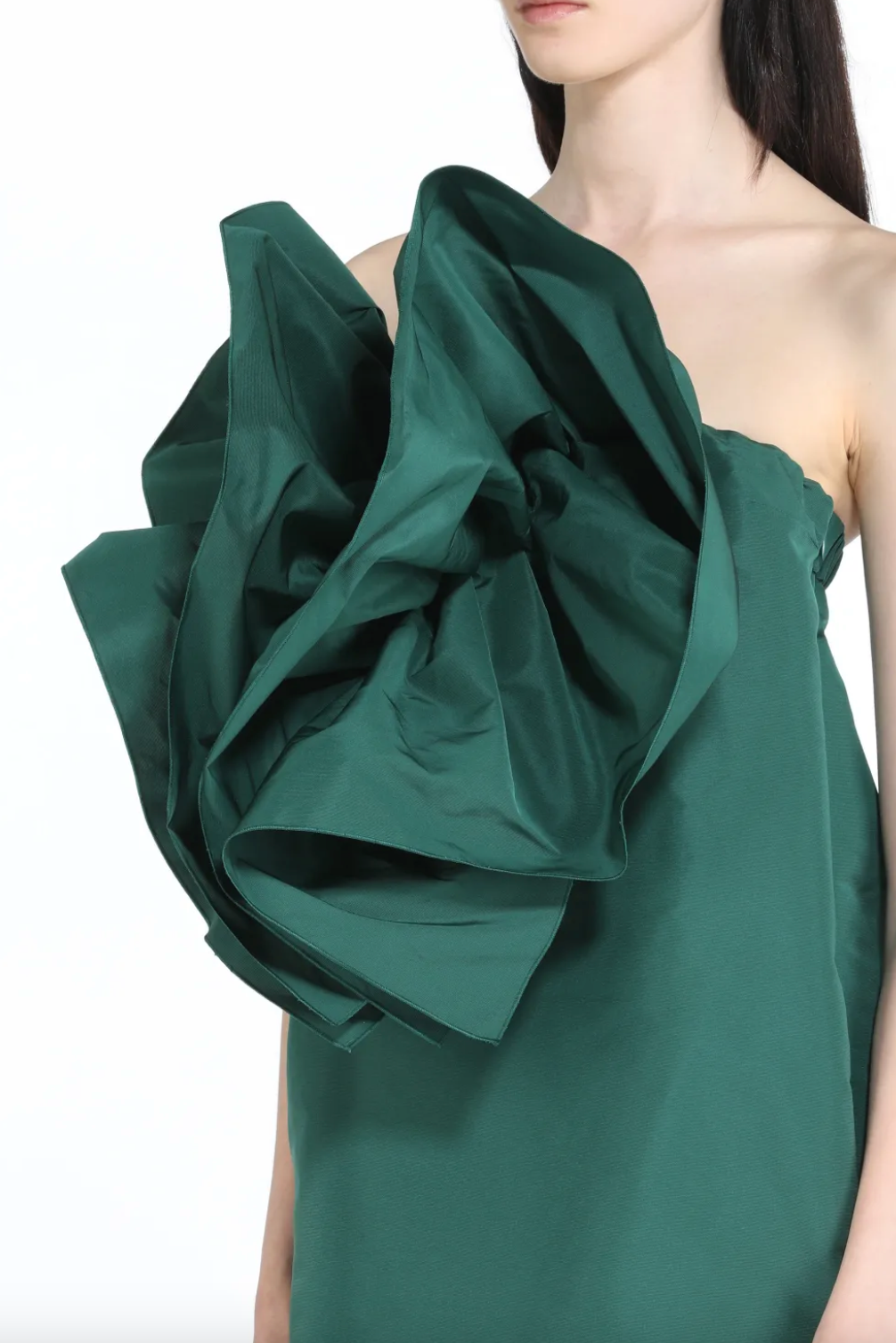 no 21 green dress Forever 21 long dark green dress with slit. Only