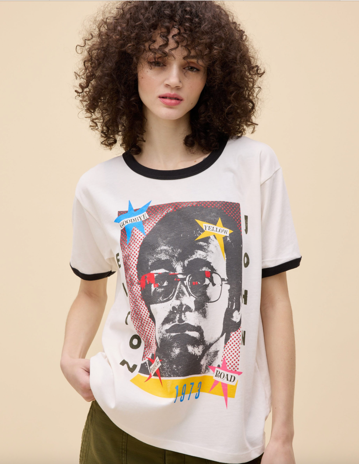 Elton John 1973 Pop Art Oversized Ringer