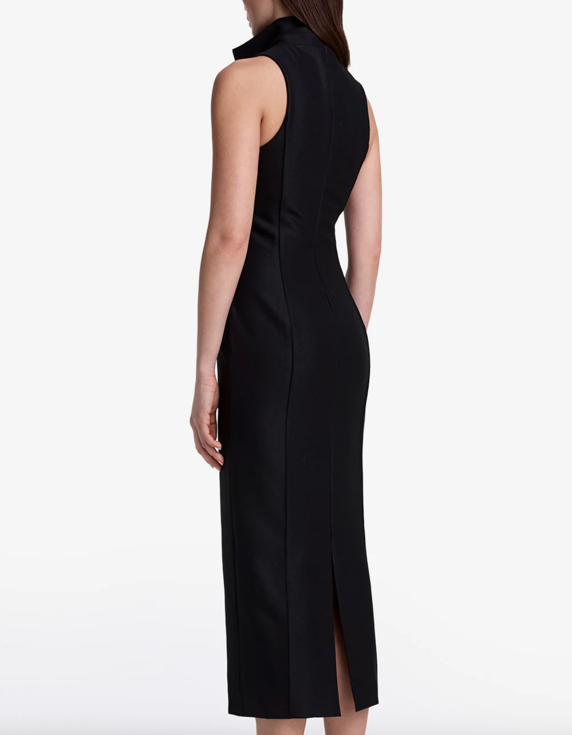 Funnel Neck Midi Dress