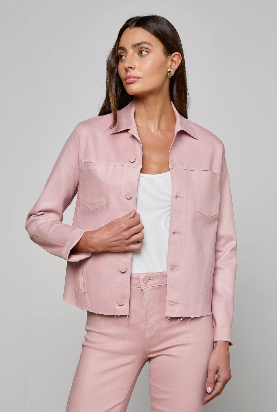 Janelle Slim Coated Jacket