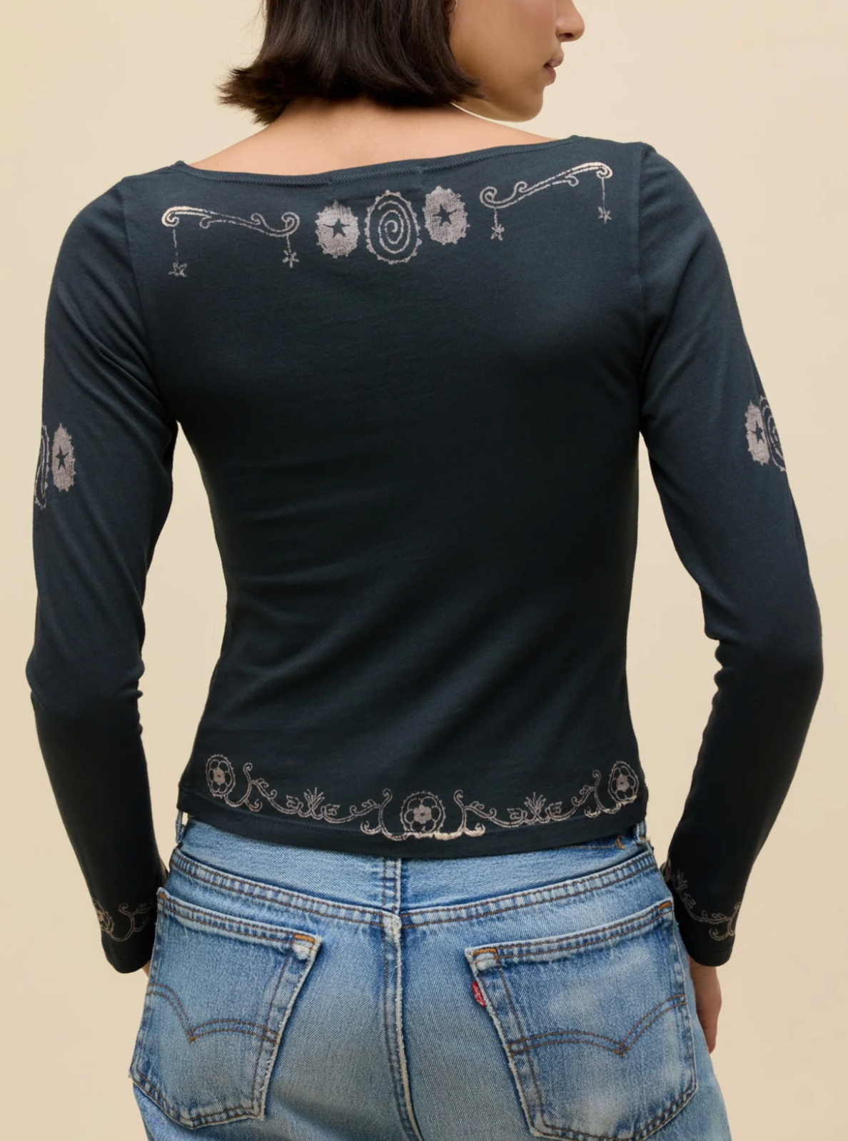 Sacred Heart Boat Neck Long Sleeve