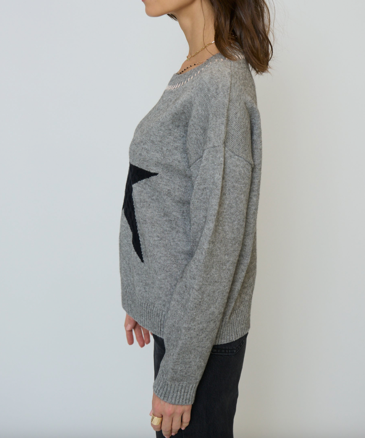 Myra Whipstitch Star Crewneck