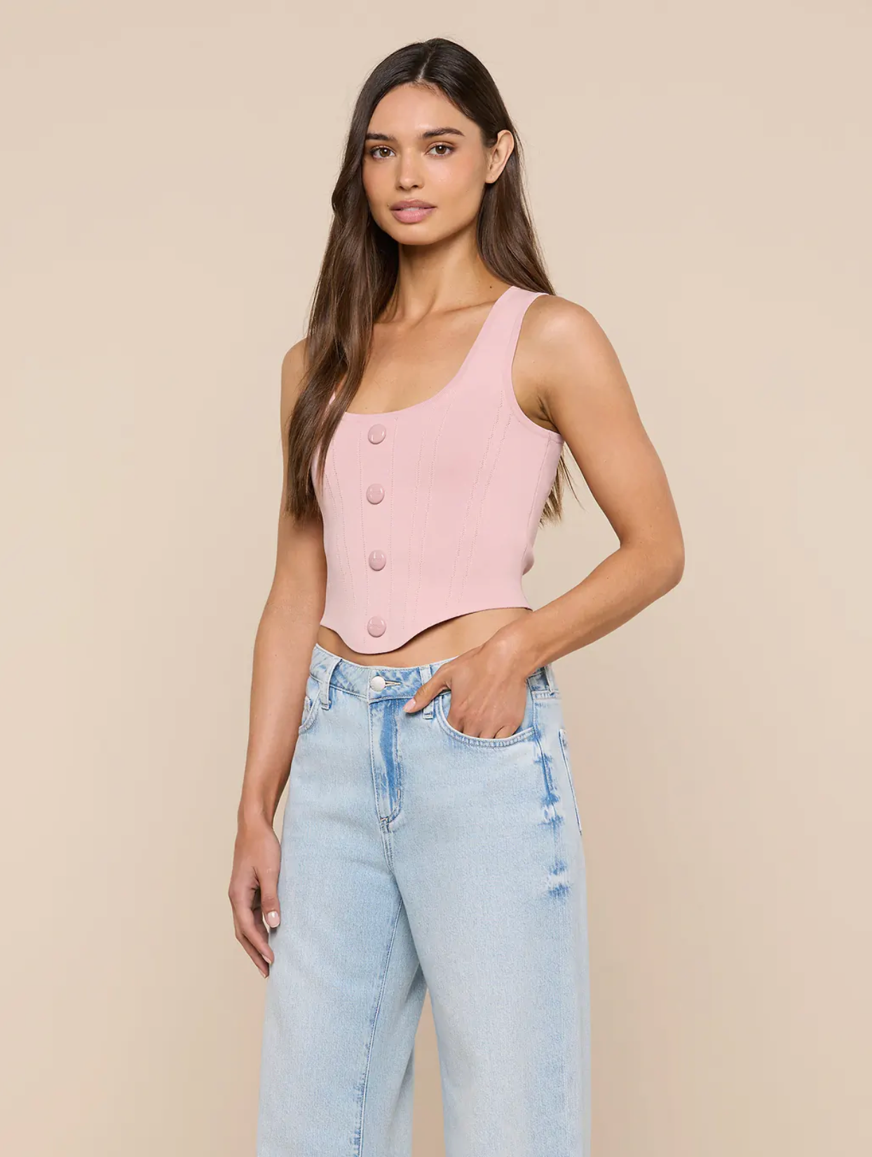 Dove Scoop Neck Knit Corset