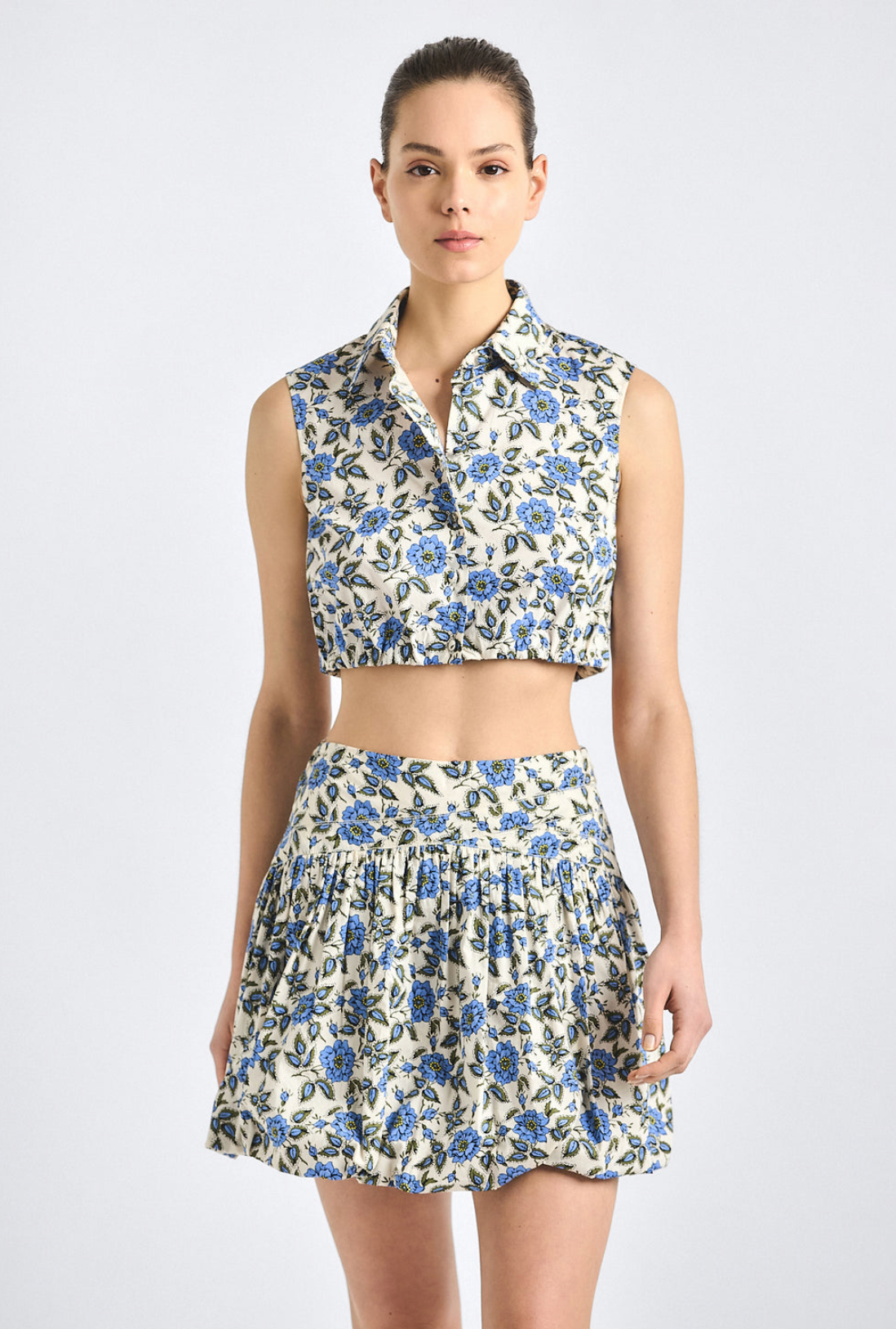 Persis Blue Belle Floral Bubble Skirt