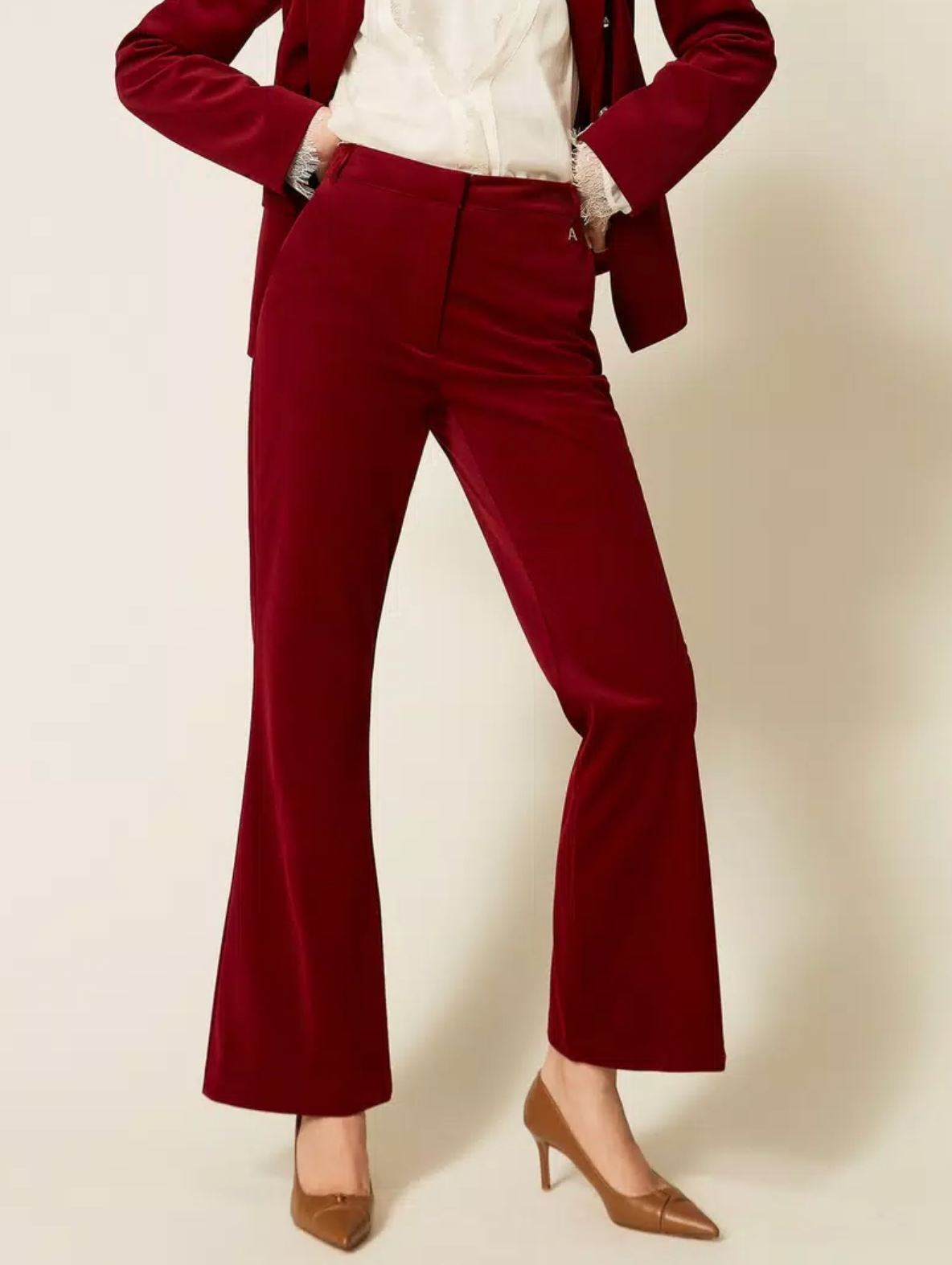 Textured Flare Trouser