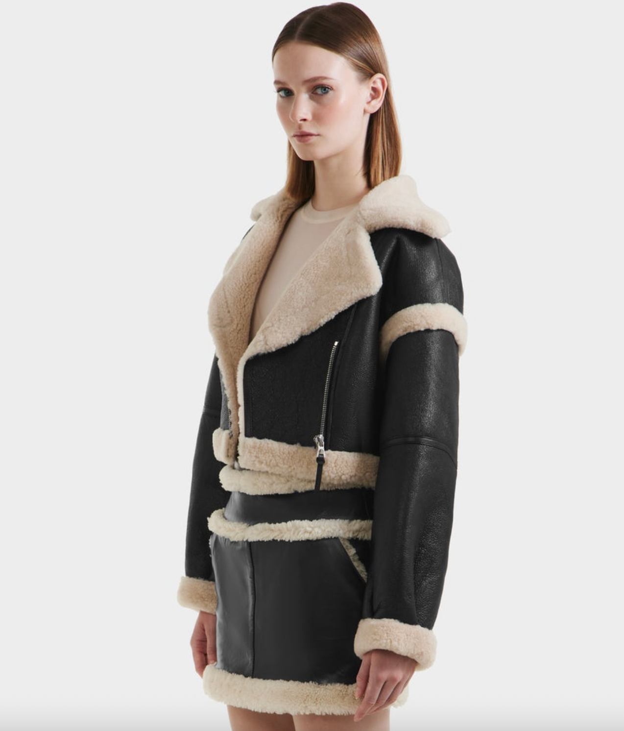 Arianna Cropped Shearling Jacket Arianna Cropped Shearling Jacket