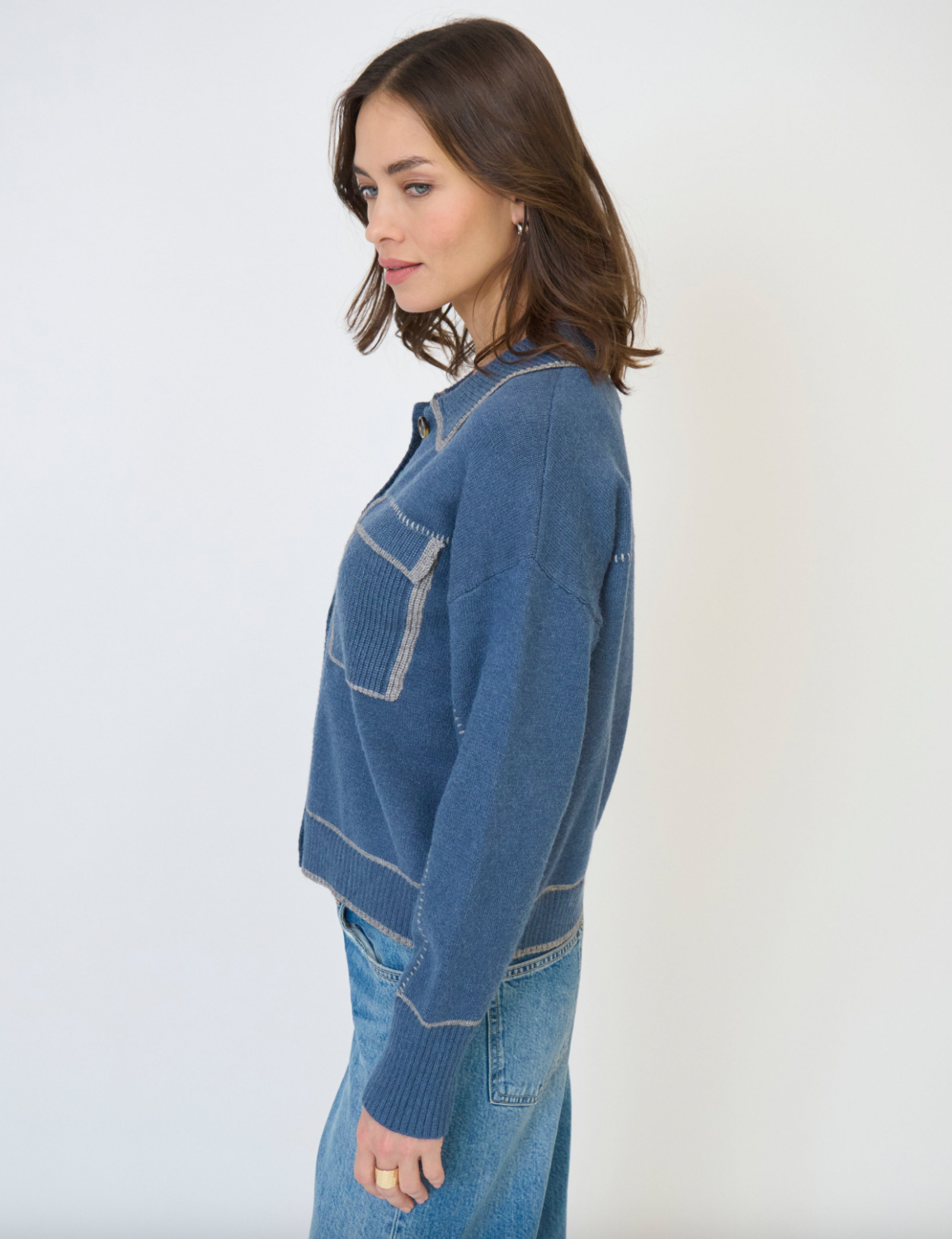 Myra Whipstitch Barn Sweater