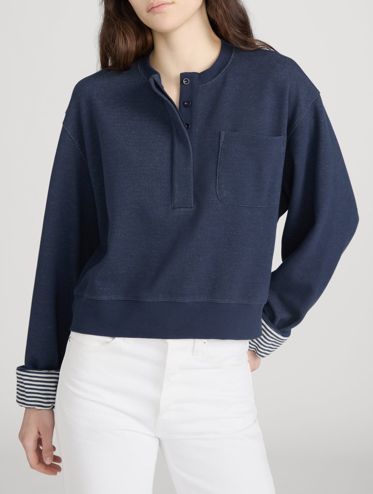 The Stripe Cuff Sweatshirt