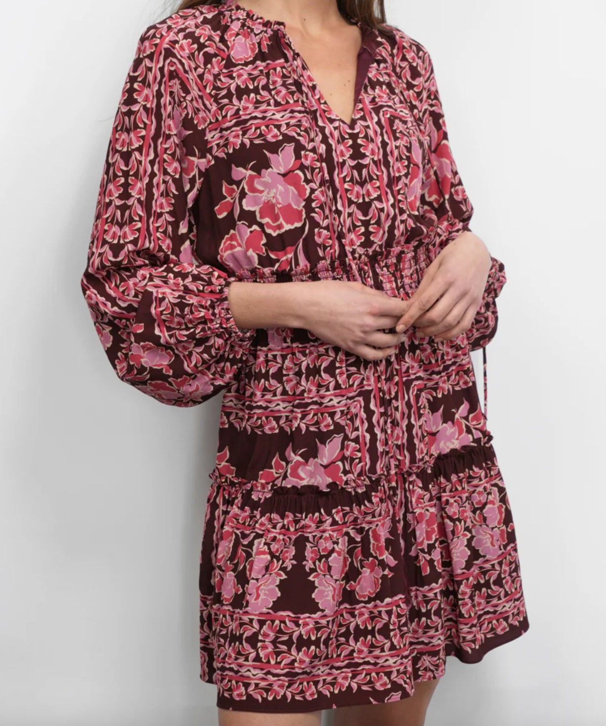 Ringo Long Sleeve Smocked Mini Dress