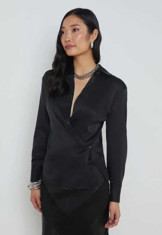 Sora Wrap Front Blouse