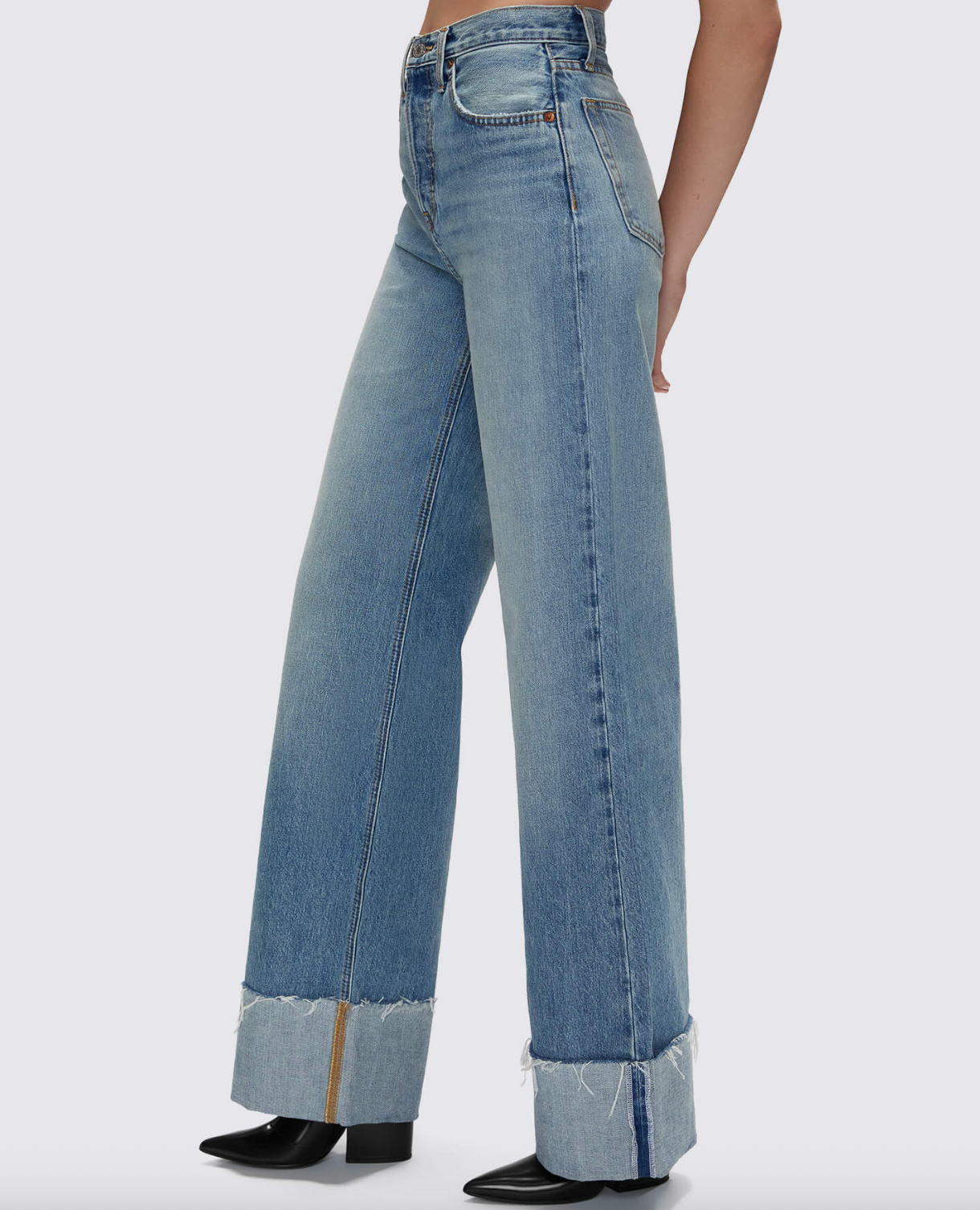 High Rise Wide Leg Cuff