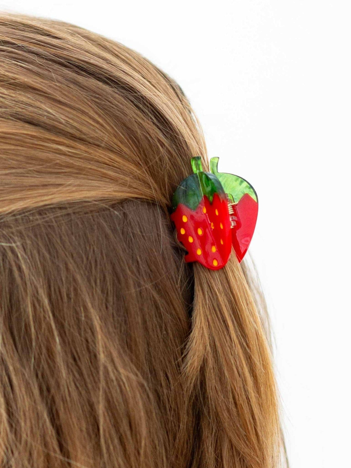 Mini Red Strawberry Hair Claw Clip