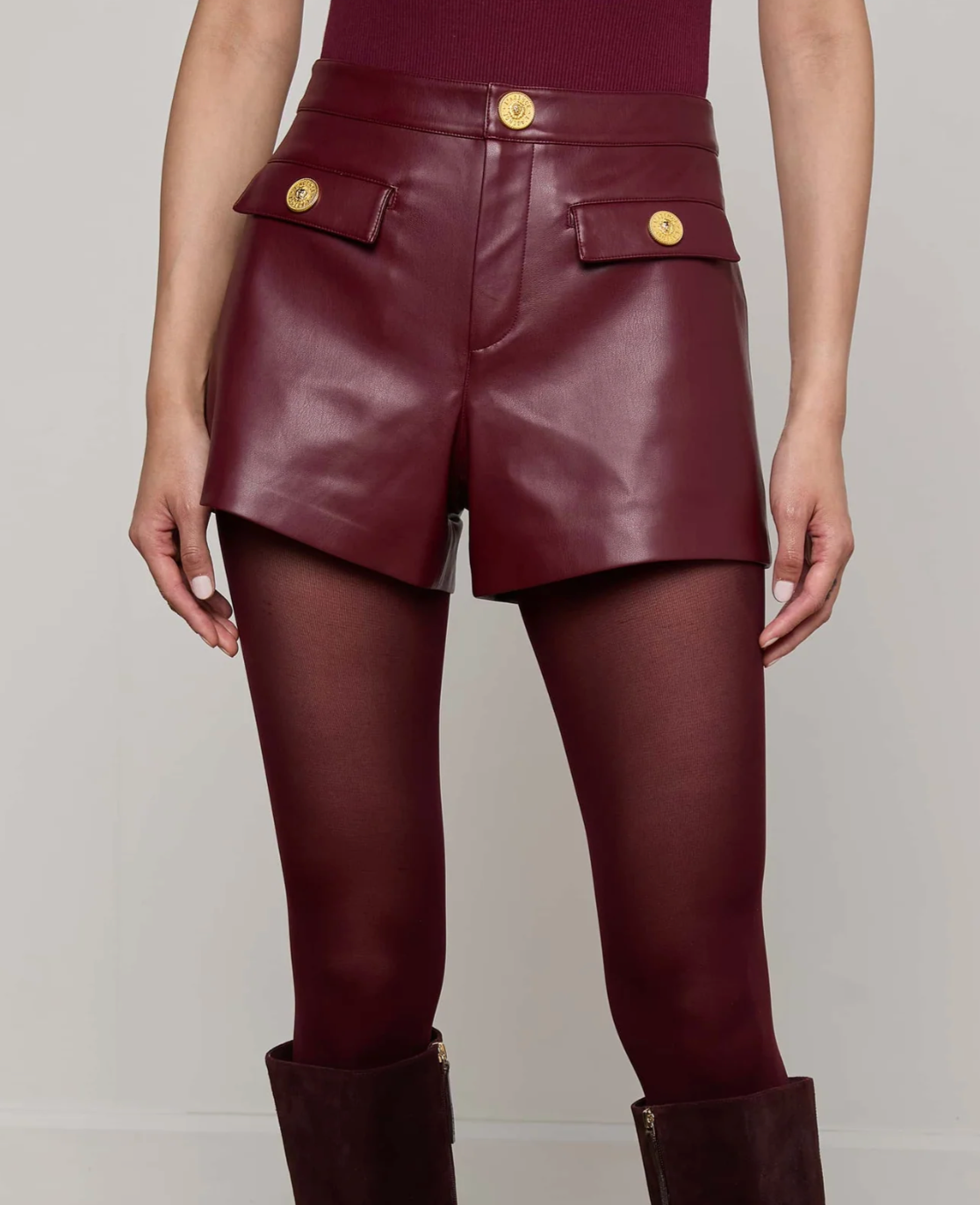 Dionne Faux Leather Short