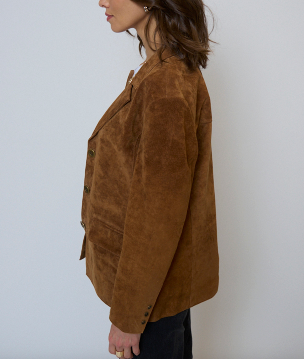 Atlas Suede Boyfriend Blazer