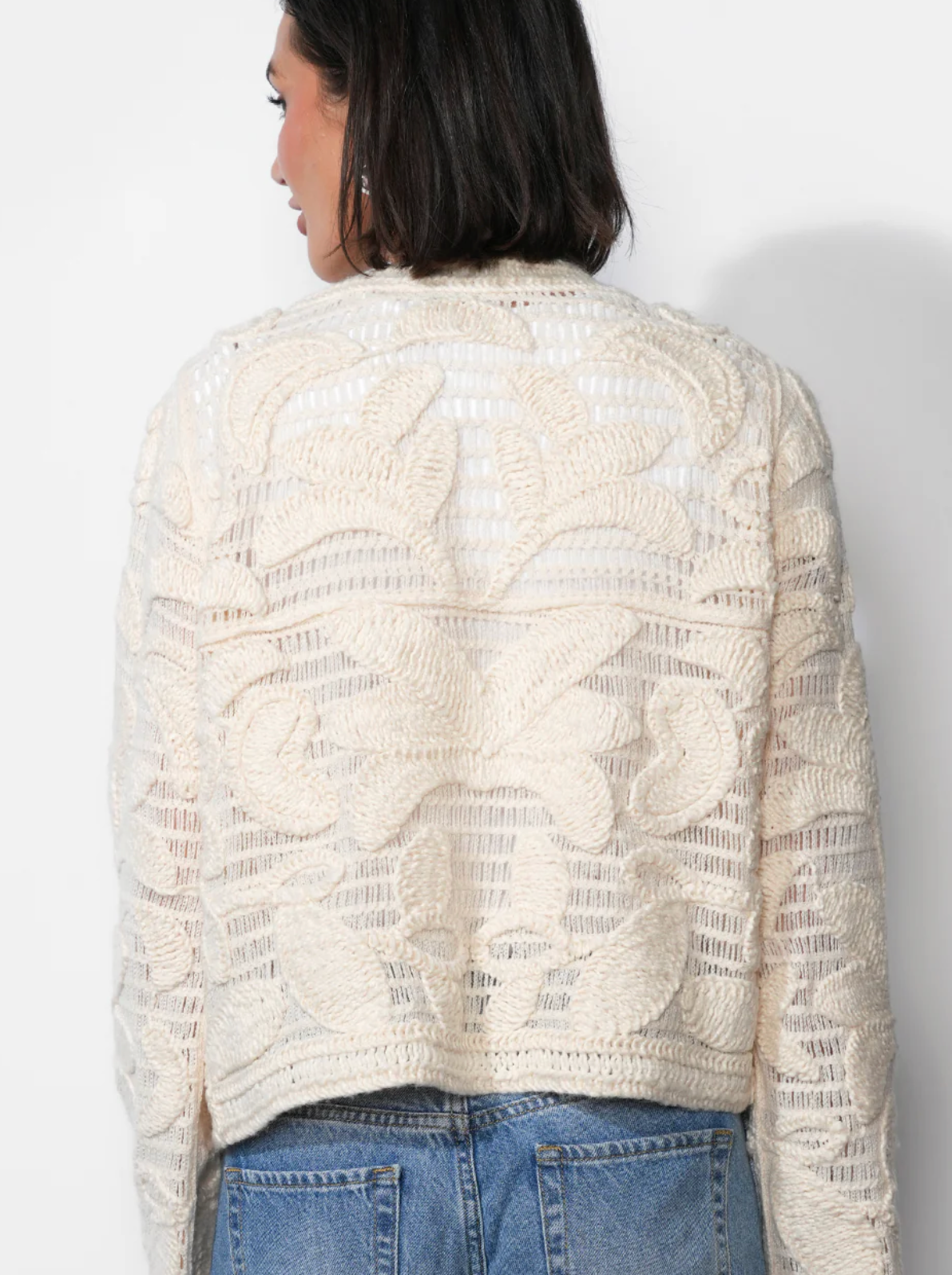Sutton Open Crochet Cardigan