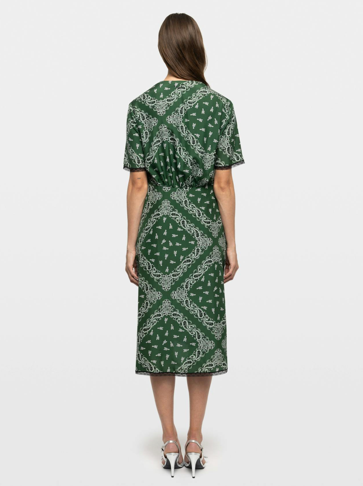 green bandana dress Reforme Silk NEWSPRING25