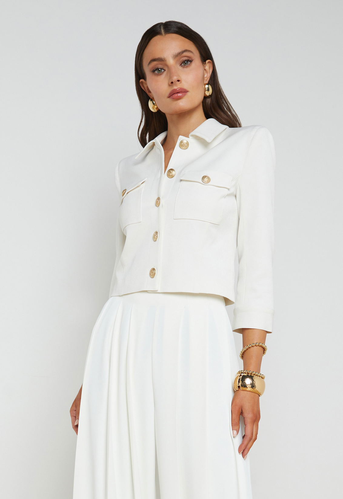 Kumi Cropped Fitted Jacket Kumi Cropped Fitted Jacket