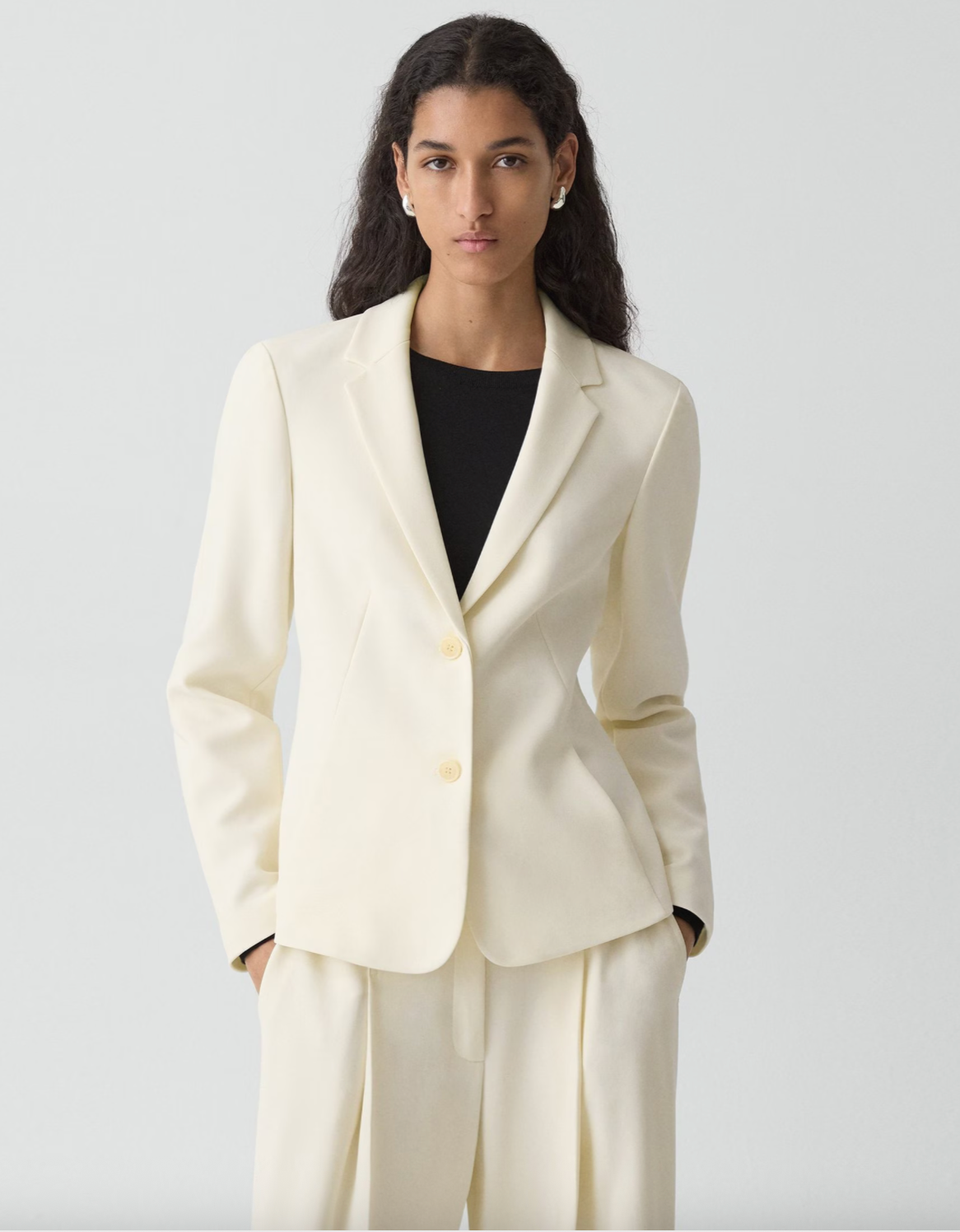 Shaped Blazer in Admiral Crepe