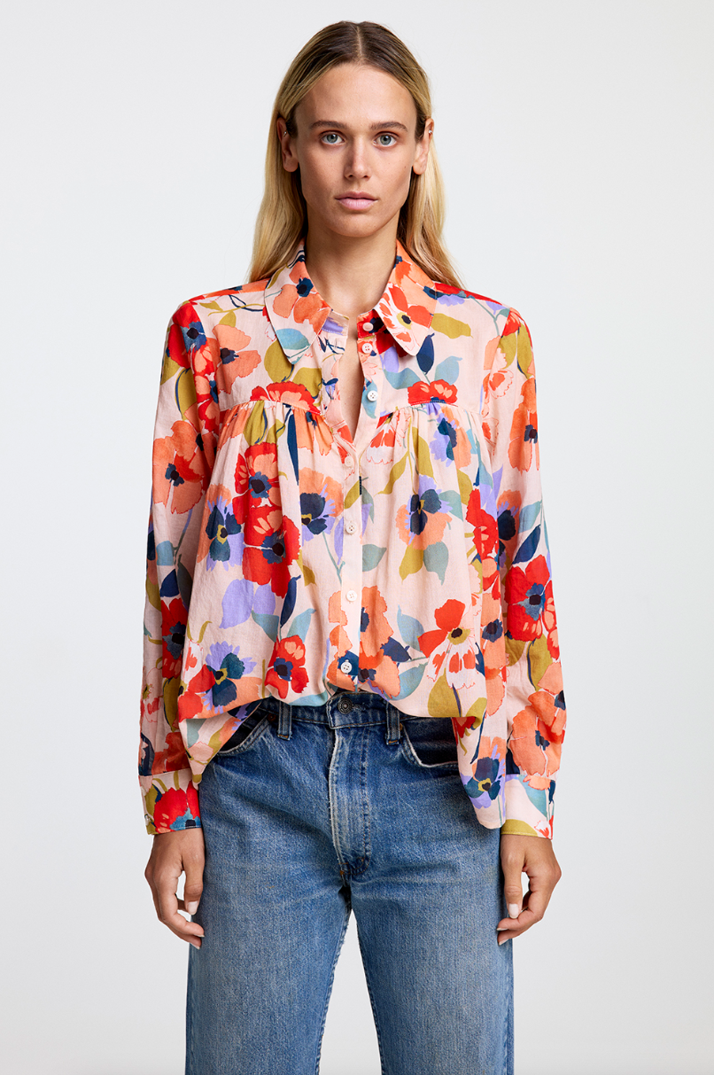 Classic Shirred Blouse