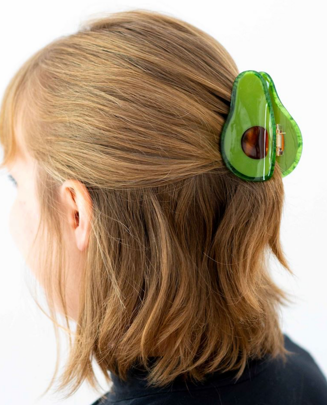 Midi Avocado Hair Claw Clip