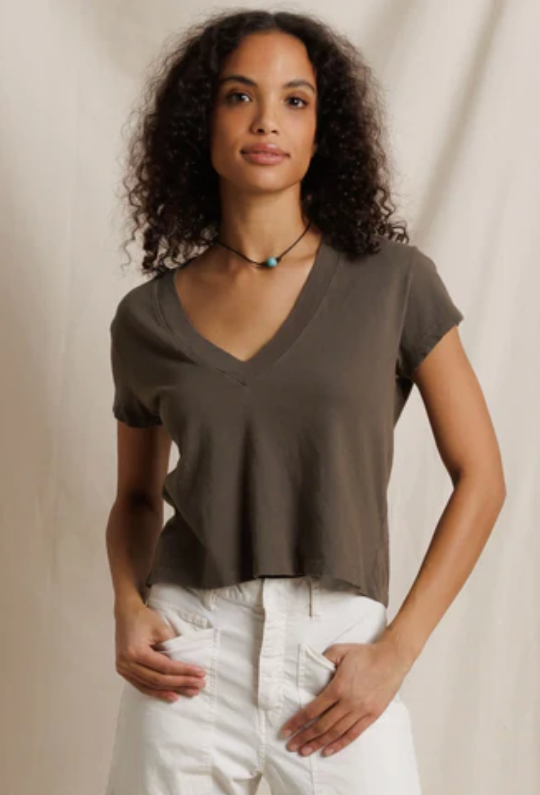 Alanis Recycled Cotton V-Neck