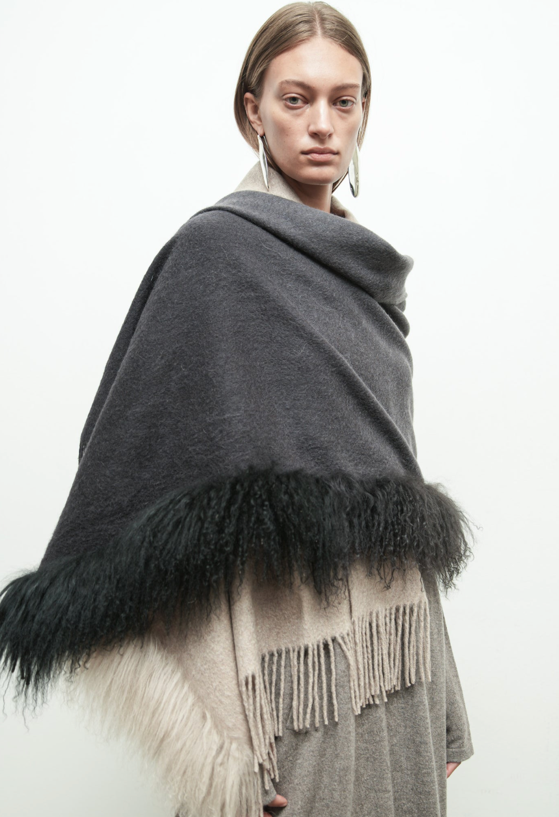 Dip Dye Mongolian Scarf