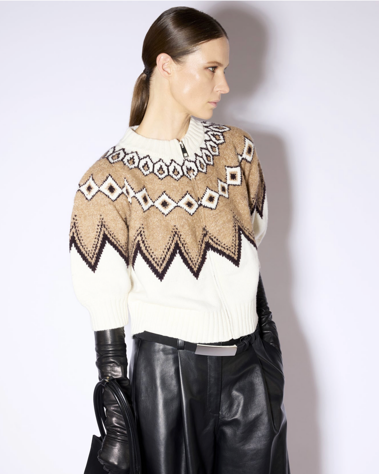 LIVIANA CONTI Fair Isle Cardigan