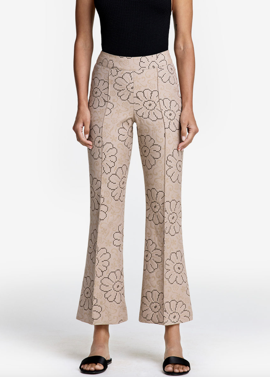Cropped Pintuck Pant