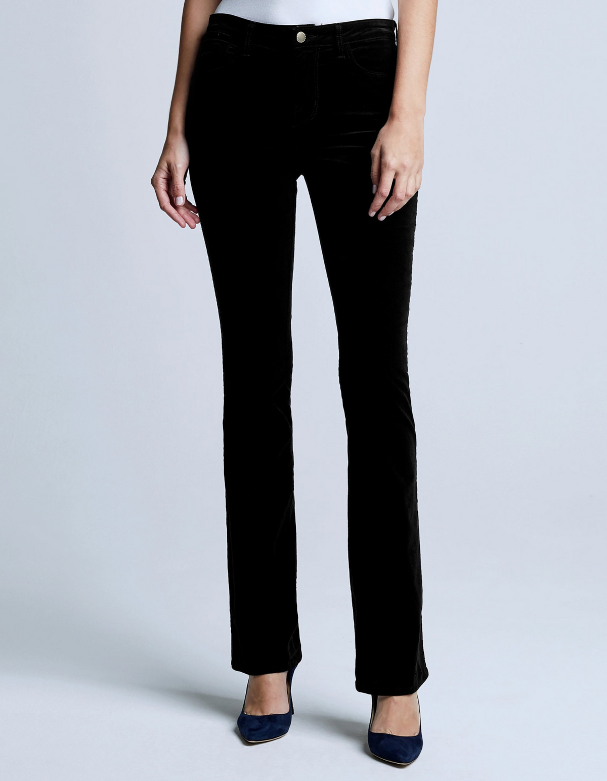 Stevie High Rise Velvet Straight