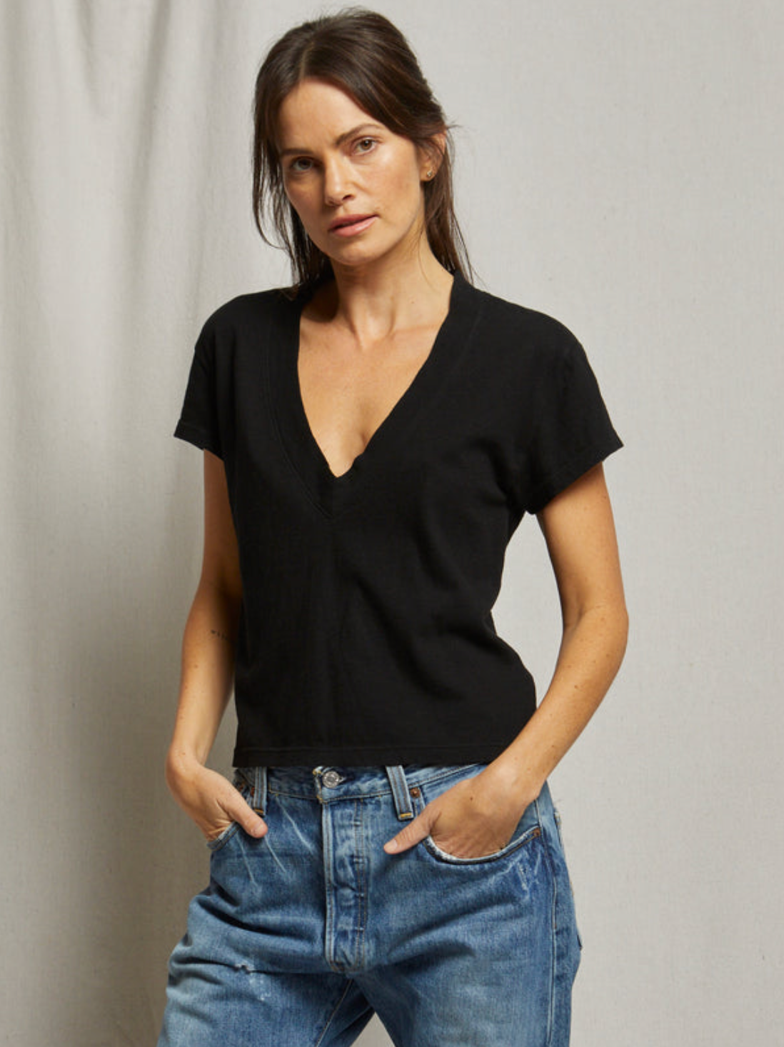 Alanis Recycled Cotton V-Neck