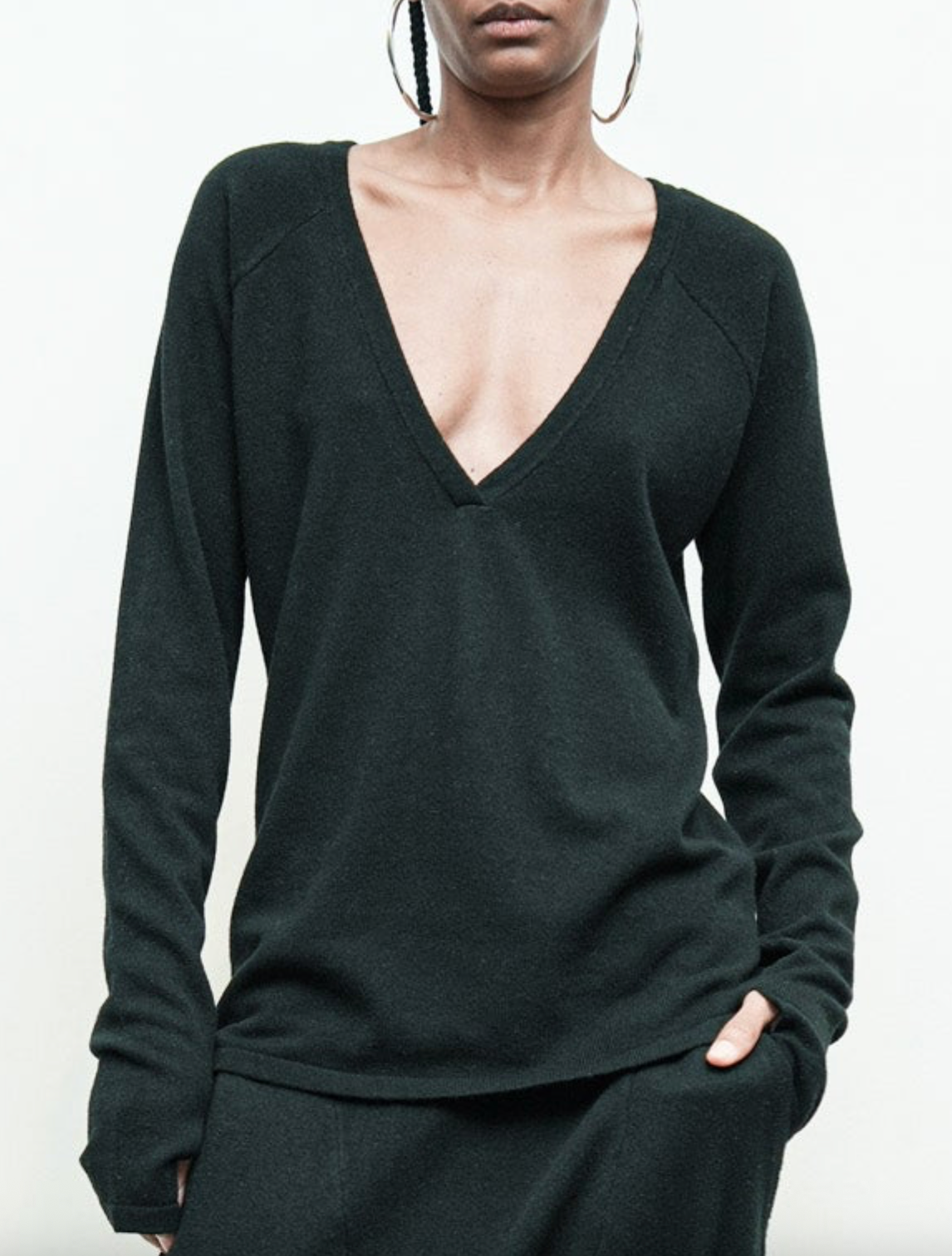 Reversible Low V Sweater