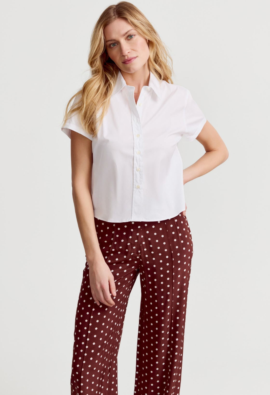 The Boxy Short Sleeve Cropped Shirt