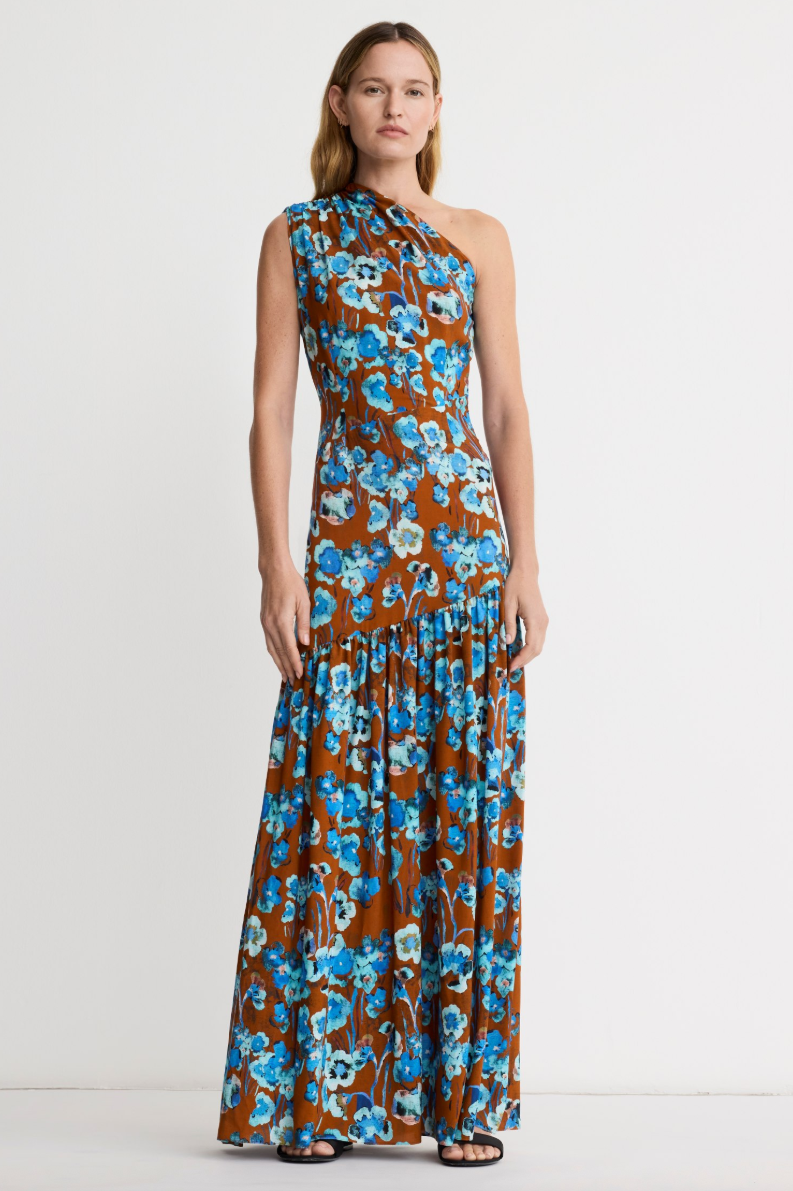 Single Shoulder Maxi Dress