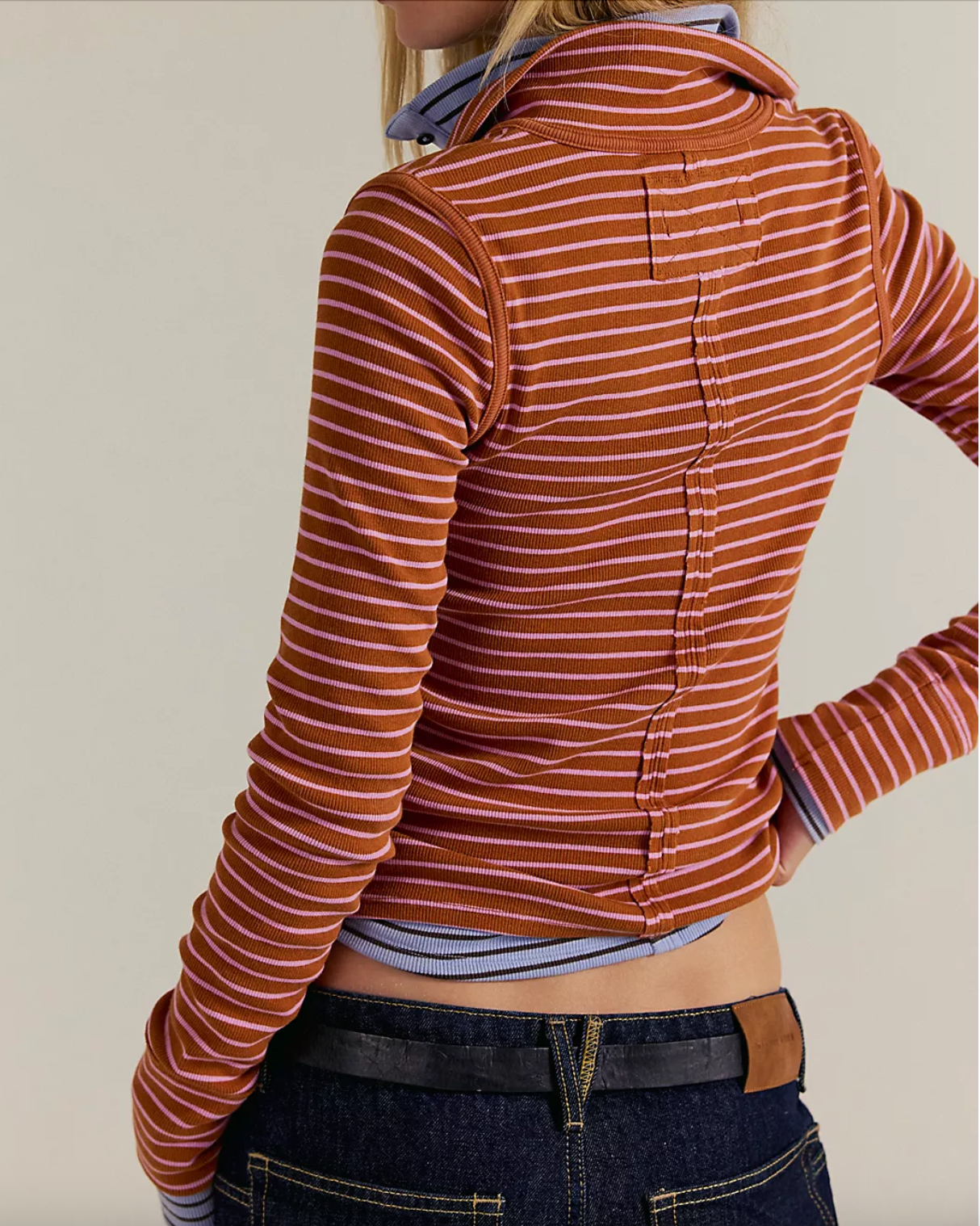 Lake Henley Stripe Top