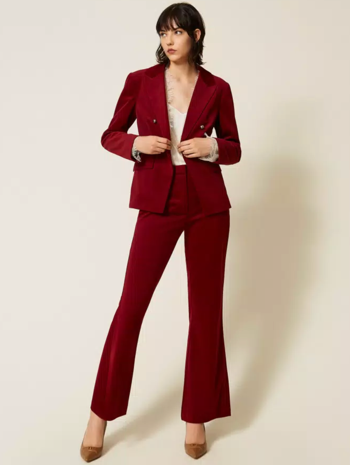 Textured Flare Trouser