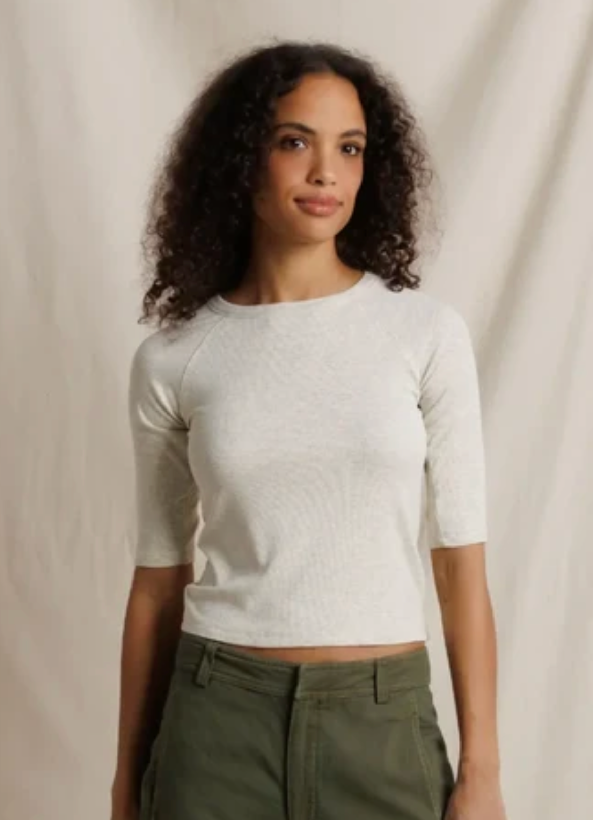 Amelia Short Sleeve Luxe Rib Tee