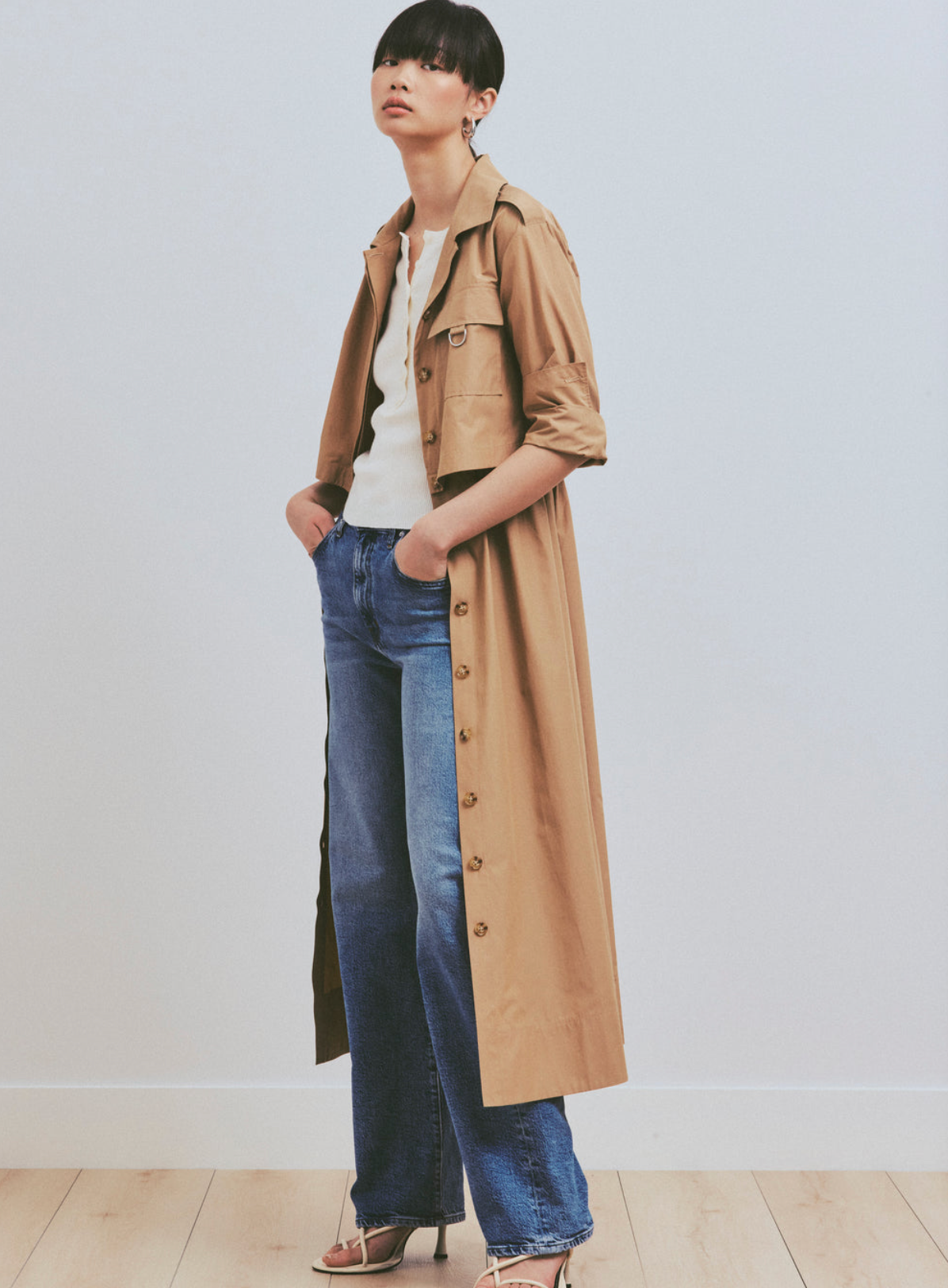 Janine Poly Cotton Poplin Trench Dress 8 / Camel Janine Poly Cotton Poplin Trench Dress 8 / Camel