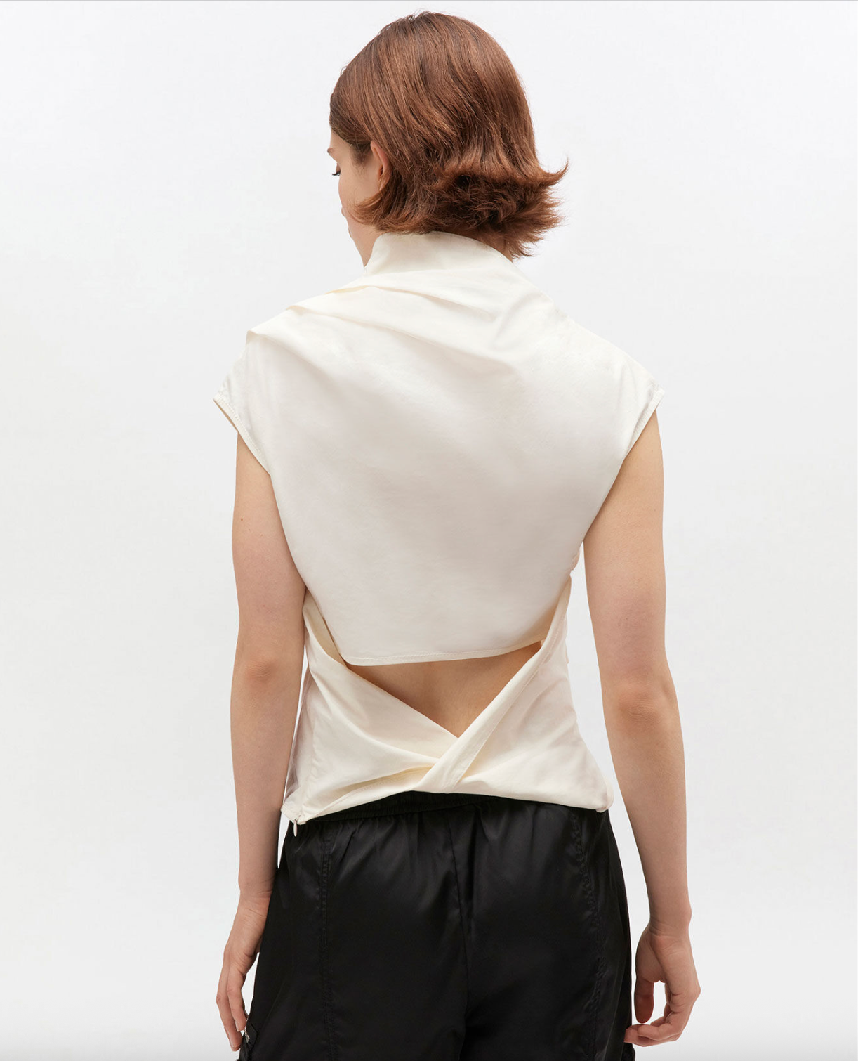 Stretch Cotton Ruched Top