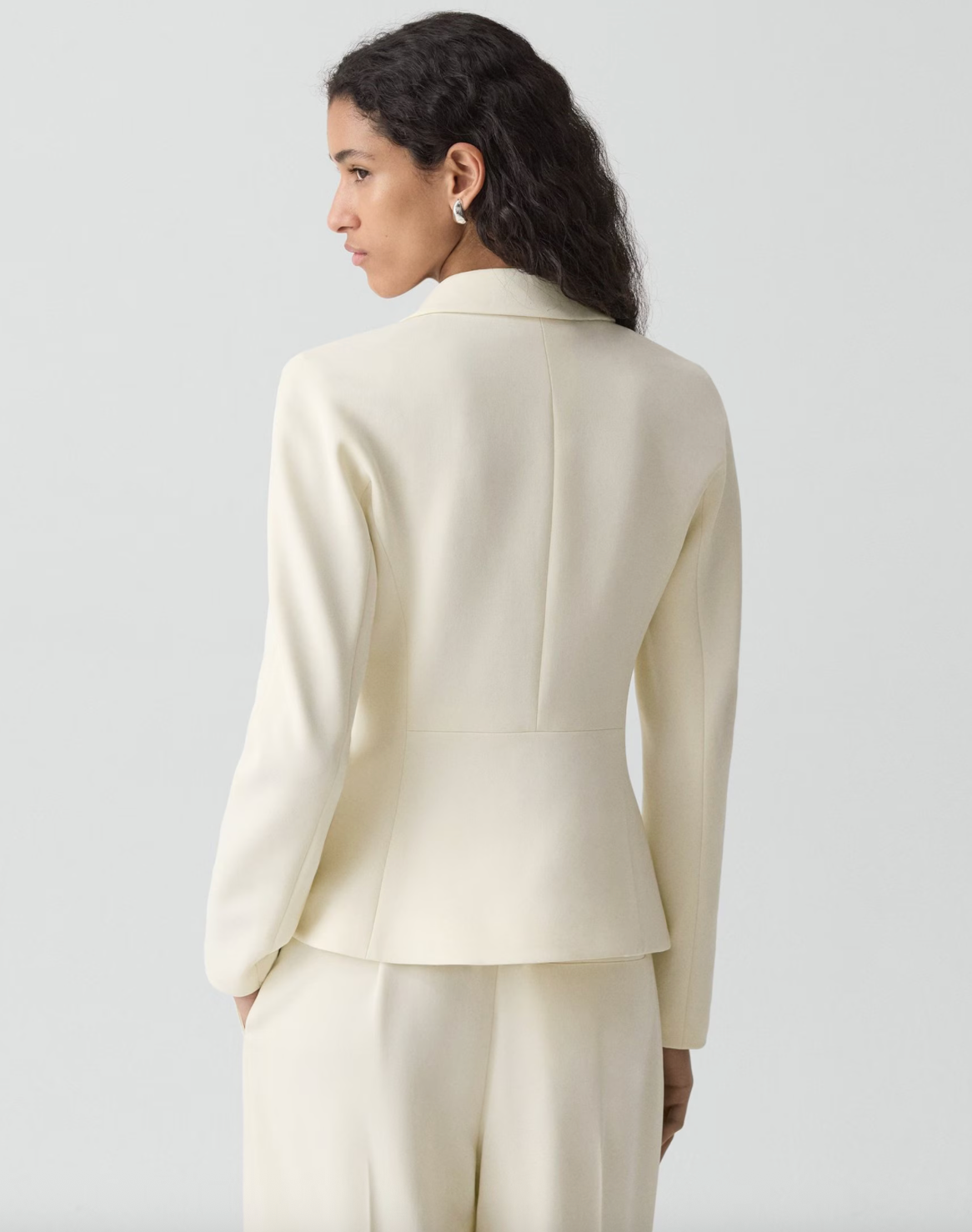 Shaped Blazer in Admiral Crepe - Garbarini