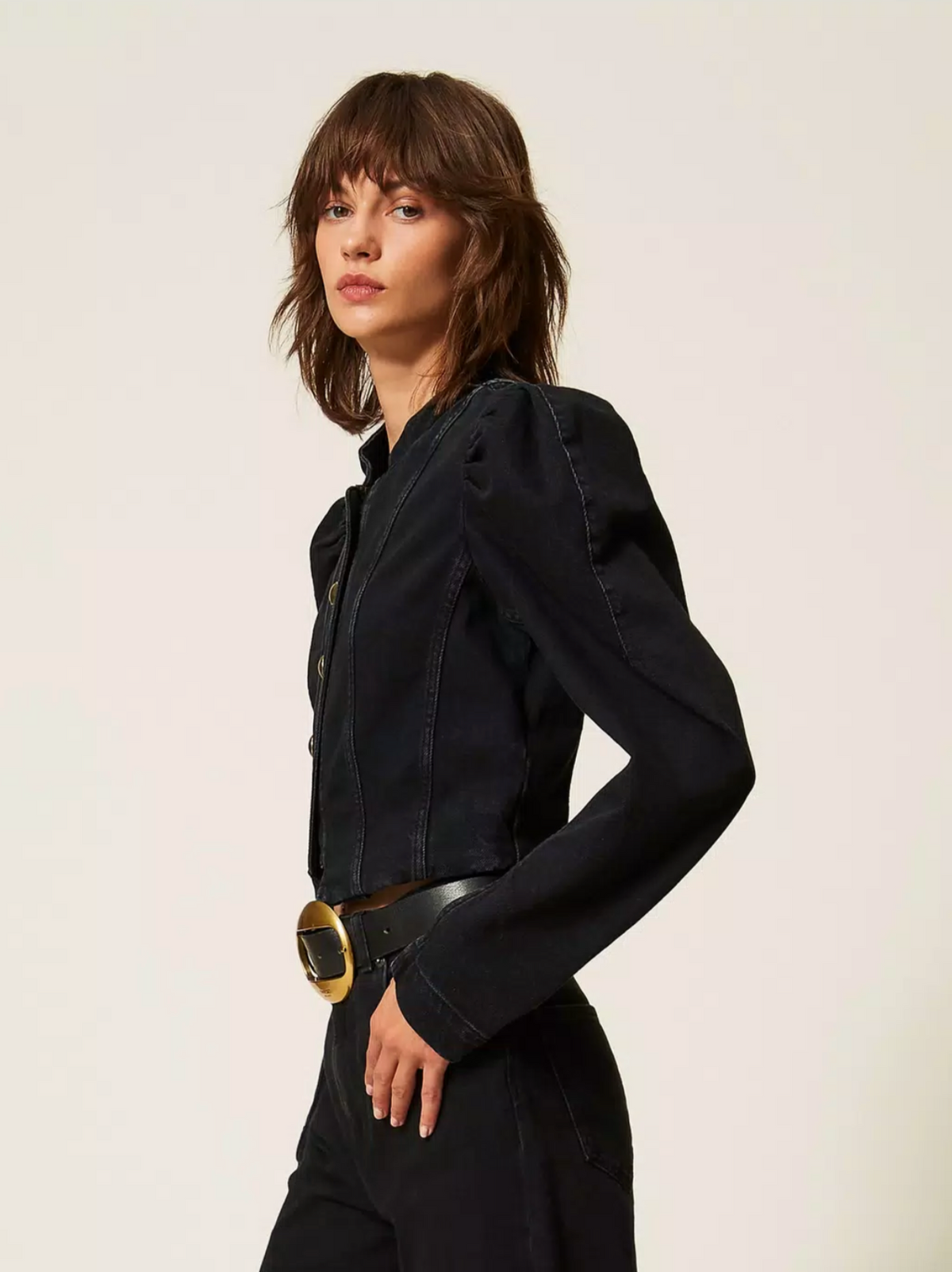 Puff Shoulder Jean Jacket