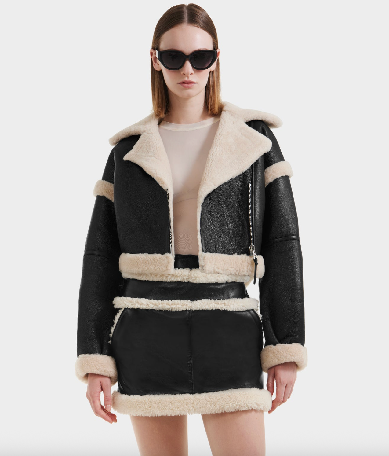 Arianna Cropped Shearling Jacket Arianna Cropped Shearling Jacket