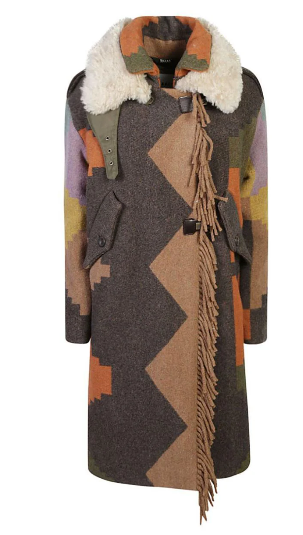 Parka in Navajo Wool with Detachable Collar