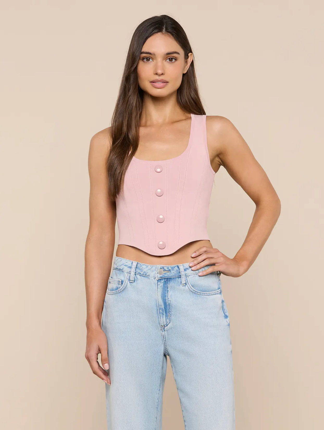 Dove Scoop Neck Knit Corset