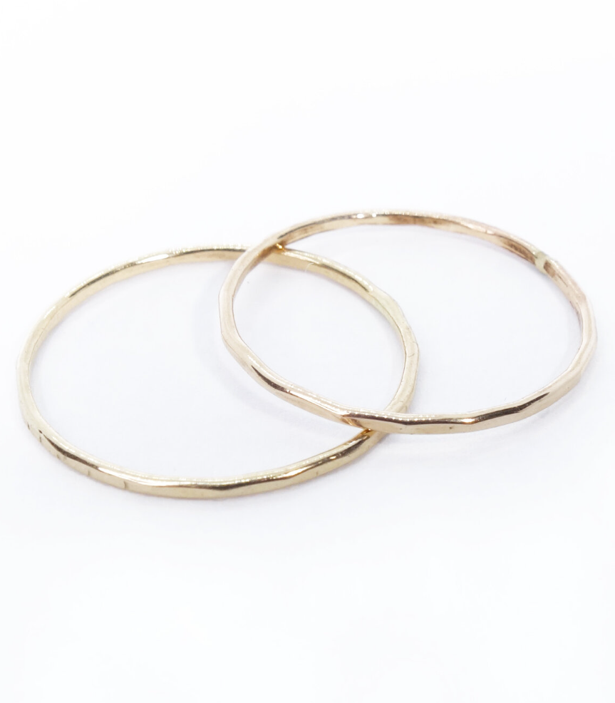 Goldyn Hammered Stacking Band