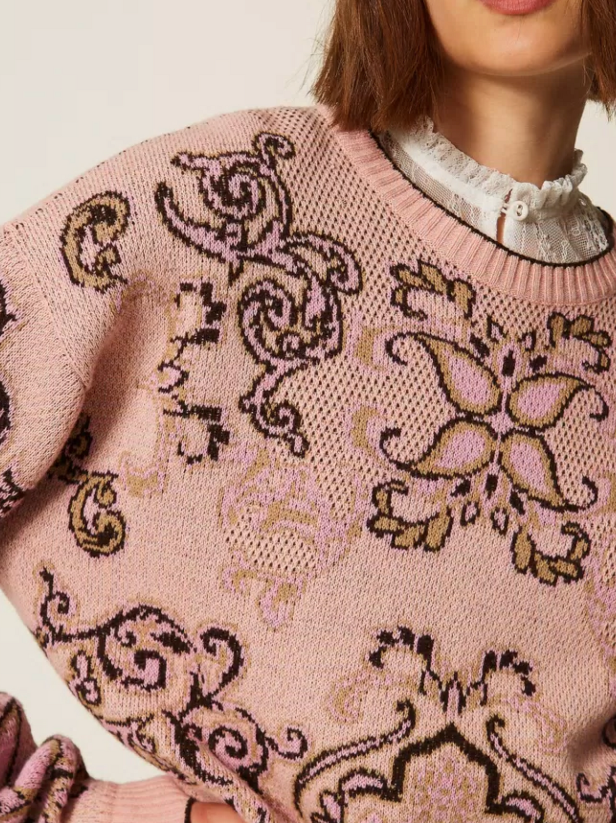 Knit Printed Sweatshirt
